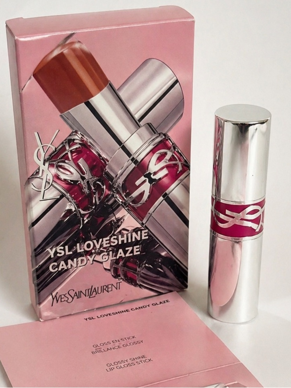 YSL Loveshine Candy Glaze Lip Gloss Stick mini #19 Salted Caramel – New